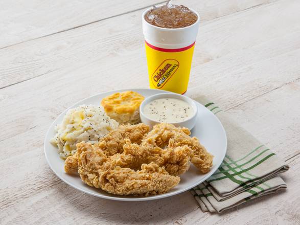 Chicken Express signature dishes Express TendersFried ChickenSweet TeaFried Okra